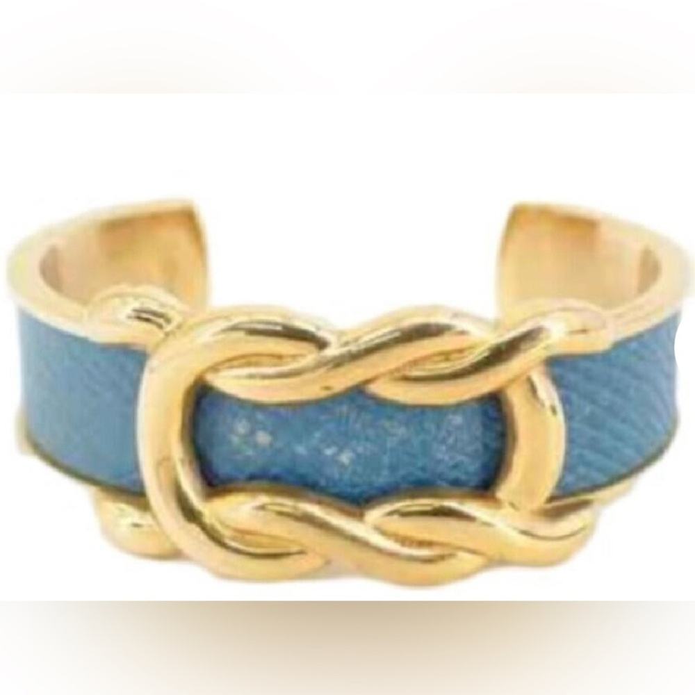 Hermes 18k gold plated bangle cuff